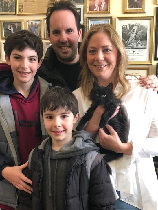 Happy client with Siberian kitten