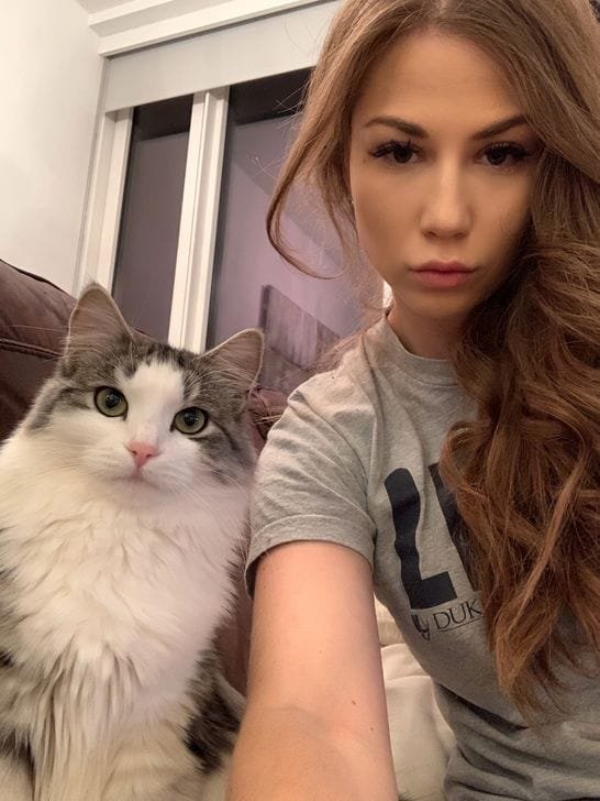 Happy client with Siberian kitten